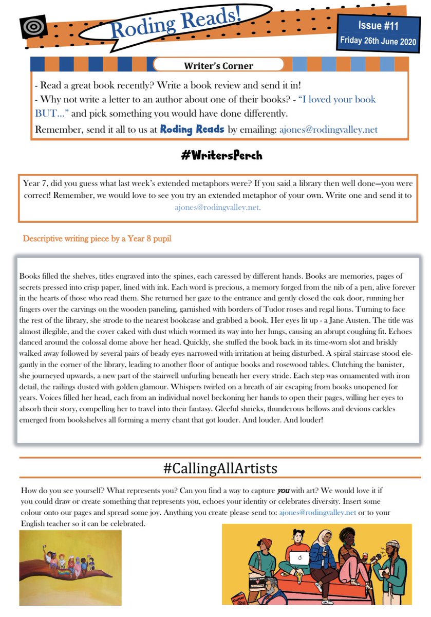RodingValleyHS's tweet photo. #RodingReads is out! Whatโs been your favourite book of #lockdown life? https://t.co/tuWi7cUH5m