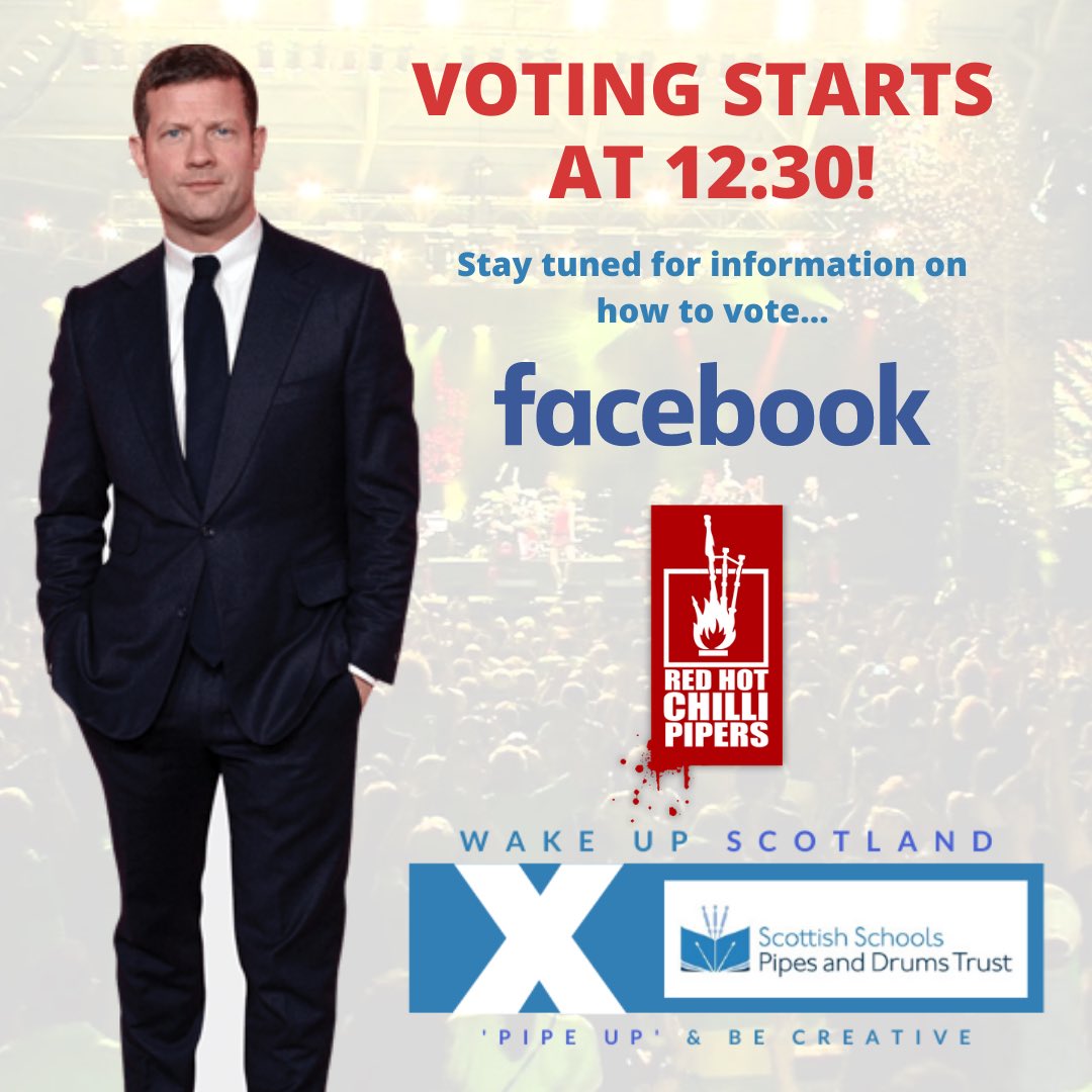 chillipipers's tweet photo. What young band will be winning £1000 and the chance to support us on one of our Scottish tour dates? All results will be hosted by the amazing team from @Piping4Pupils and X factors Dermot O’Leary 😉! 
visit their page at 12:30 for info on 𝐇𝐎𝐖 𝐓𝐎 𝐂𝐀𝐒𝐓 𝐘𝐎𝐔𝐑 𝐕𝐎𝐓𝐄! https://t.co/GKYDJBeb2B