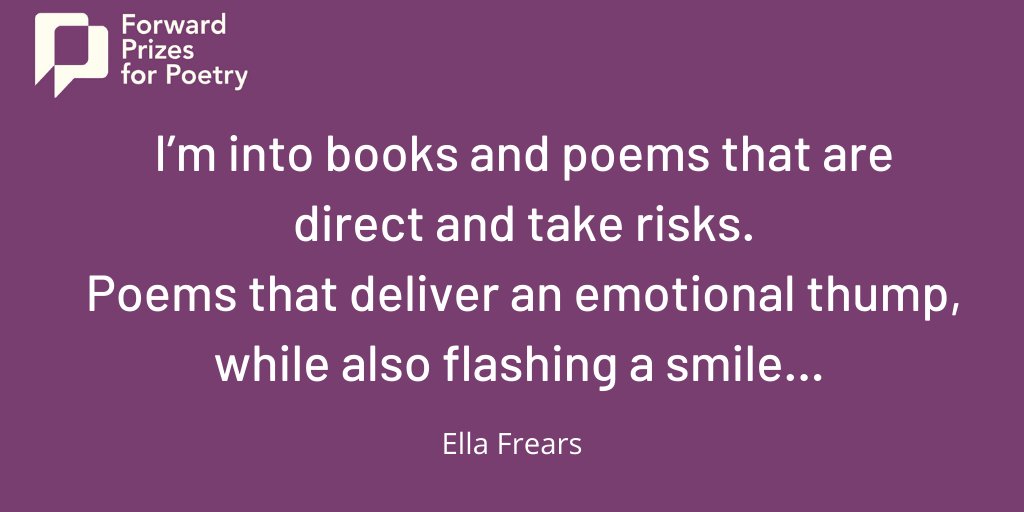 Forward Prizes (@forwardprizes) on Twitter photo Hear <a href="/EllaFrears/">Ella Frears</a> talk about the poetry she loves and share her own work at #ForwardMeetThePoets – a zoom event 7pm on Tuesday.
Book now:eventbrite.co.uk/e/forward-priz… Hear <a href="/EllaFrears/">Ella Frears</a> talk about the poetry she loves and share her own work at #ForwardMeetThePoets – a zoom event 7pm on Tuesday.
Book now:eventbrite.co.uk/e/forward-priz…