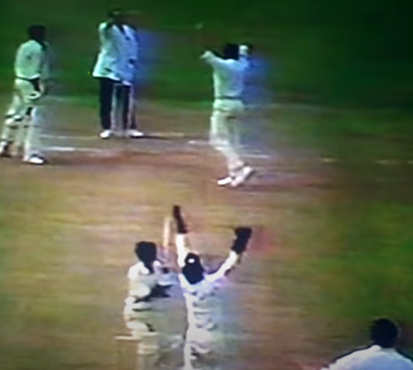 Vishwanath, who had scored 3 100s in the county games before the series had a pretty ordinary run in the tests. With just 95 runs(HS 68) he was determined to do away with natural instinct and guide his team to a win. He was dismissed for a patient 33 of 171 balls. 170/6. 3 away.