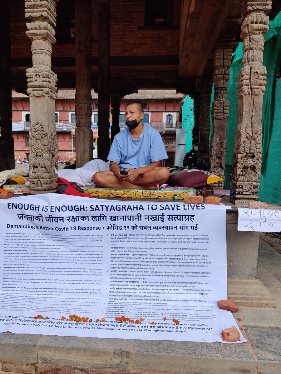 EnoughisEnoughN's tweet photo. #सत्याग्रह तेस्रो दिनमा आई सक्दा निम्न साथिहरु अनशनमा बसि रहनु भएको छ!
- ई: शुक्रबार देखि
- सुबानि शिजापति: शुक्रबार देखि
- सुदन गुरुङ: हिजो (सनिबार) देखि

रिले अनसनमा:
- पुकार ब��: आज बिहान देखि
- आशिष काफ्ले: आज बिहान देखि
र सरकार अझै मौन!!
#EnoughIsEnough https://t.co/Q24u6J0Rcd