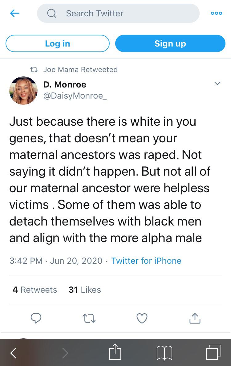 R_CP_Maverick's tweet photo. @isumerella @LCheatem @Domtomdabom99 @rockinfabblue @roseymilktea bw & blk girls hate ww + other women; but love wm or non-blk men. Bad karma relationships = #depraved #capitalism #swirling #teamswirl #maga #bwwm #interracial #bwam #bwdivest #divest #dsbw #hypergamy #blackgirlmagic #psychopathic https://t.co/3Q0k8Z6tQw