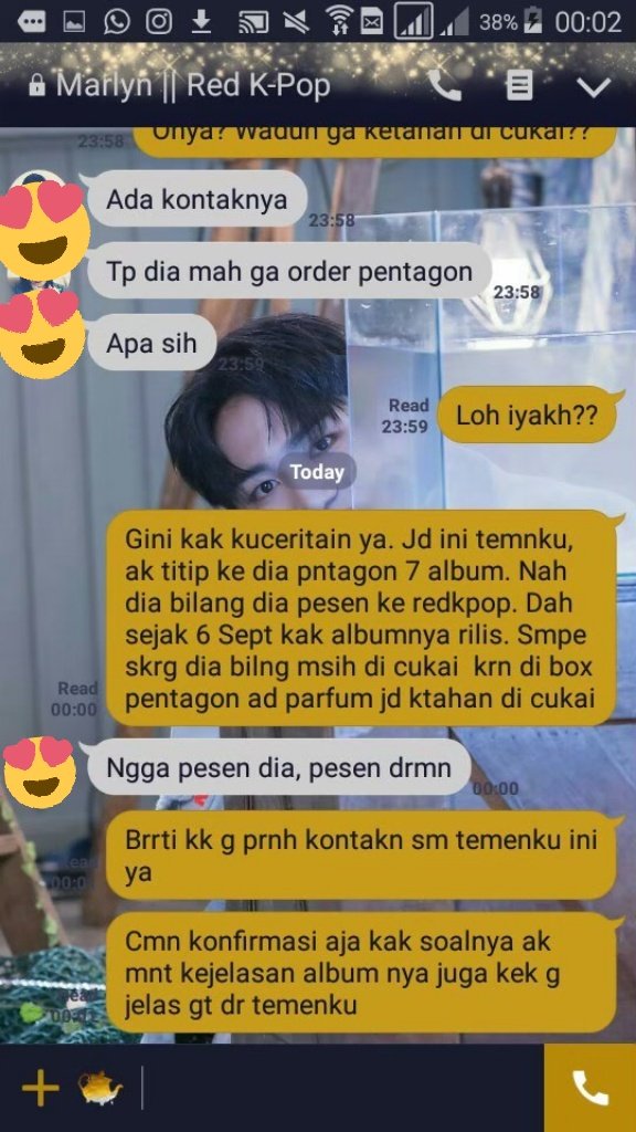 4. Bbrp saat kemudian jd ak dpt kontak angel & owner redkpop, ak udh chat & trnyata rani gaada pernah beli album/stuffs di 2 org ini, which mean, dia pake nama 2 org ini utk boongin kita. barang g diorder tp duit customer ud masuk semua. paniklah hayati  #MadeliaRaniscam