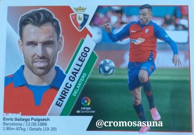 cromosasuna's tweet photo. #cromosasuna #EnricGallego #EdicionesEste #Temp1920 @CAOsasuna https://t.co/wALH65TTCq