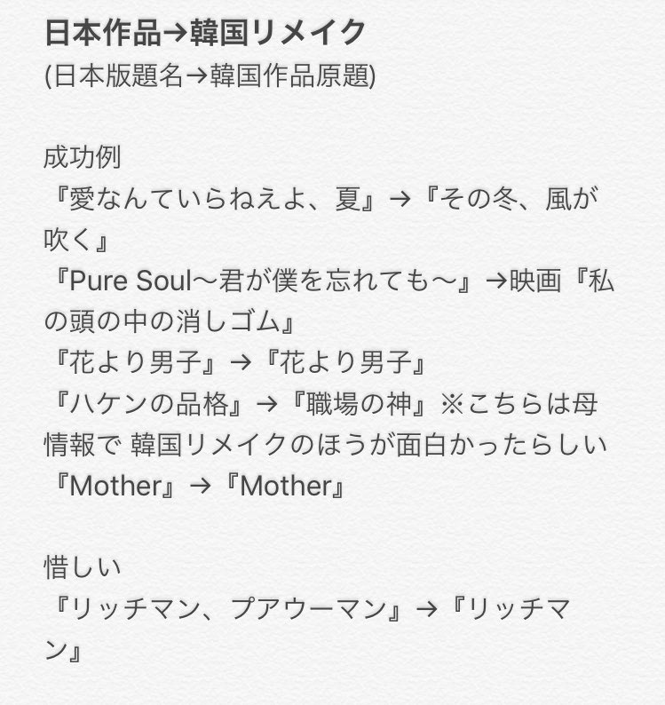 Canon No Twitter その冬 風が吹く 私の頭の中の消しゴム は より素晴らしい作品になったと思ってる 私が原作を知らずにリメイク 版を先に見てしまったからだけど 韓国発の作品だと思うくらい良質だった ごめん 愛してる は日本リメイク版 韓国版の順で