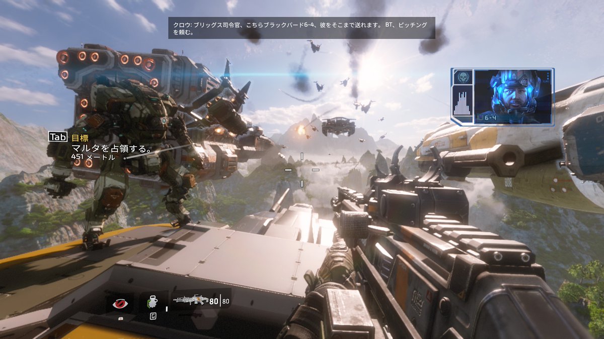 ヘンダーソン担当 Titanfall2キャンペーン一気にクリア Halflifeのようなアクション寄りのクラシカルfpsを現代によみがえらせたようなゲームで 銃撃戦もロボアクションもストーリーも秀逸といった完璧なfpsだった 特に物語の根幹である ロボと人の絆