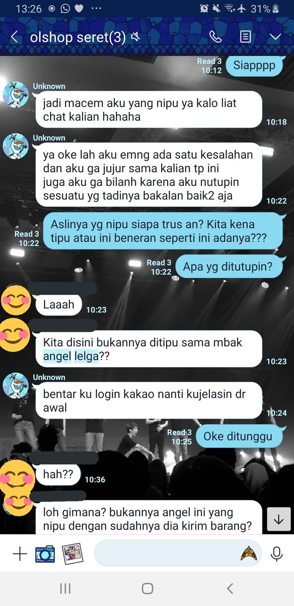 5. 27 Nov 2017 pecah lah kita bertiga di grup, fyi kita udh tau kalo dia scam sblmnya, tp diem² aja br tgl 27 kita semua tumpahin di grup olshop & coba perhatikan excuse nya dia tipe nya ky gini guys, bahkan smpe taun ini di scam org lain, jg excuse nya msh sama  #MadeliaRaniscam