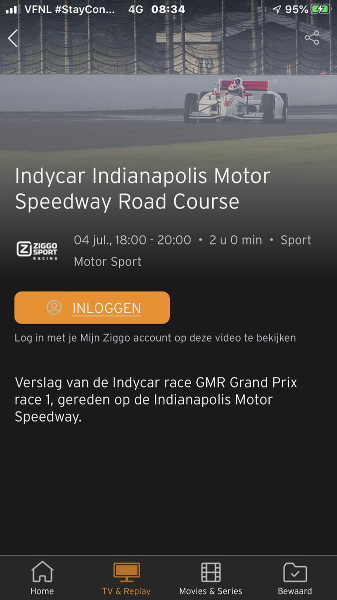 BasvBodegraven's tweet photo. Goedendag @ZiggoSport, als ik de EPG van jullie zenders bekijk, kom ik tot de conclusie dat jullie alleen de @IndyCar race met @rinusveekay op Ziggo Racing live uitzenden, en de andere sessies waaronder de kwalificatie helemaal niet. Heb ik dat correct? 
#GoRinus #GoVeekay https://t.co/erRfx9E210
