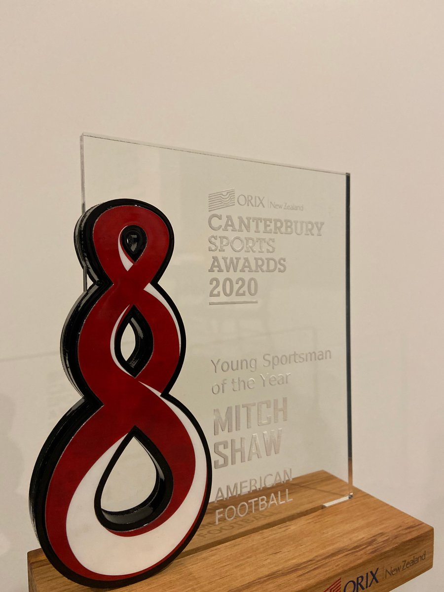 GridironFactory's tweet photo. Congratulations to @Mitch_shaw7 for being recognised as one of the top young sportsmen in Canterbury! Well done, Mitch! #LFG #VarsityElite https://t.co/BWbqPtWjvy