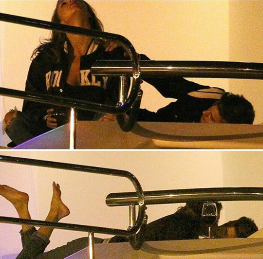 "Louis and Harry making out on a yacht."these are not Louis and Harry making out on a yacht. It’s actually a paparazzi picture of Justin Bieber making out with model Alyssa Arce.