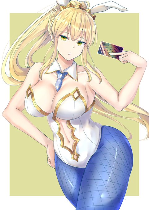 バニ上描きました^ ^

#FGO 
#水着獅子王 
#バニ上 