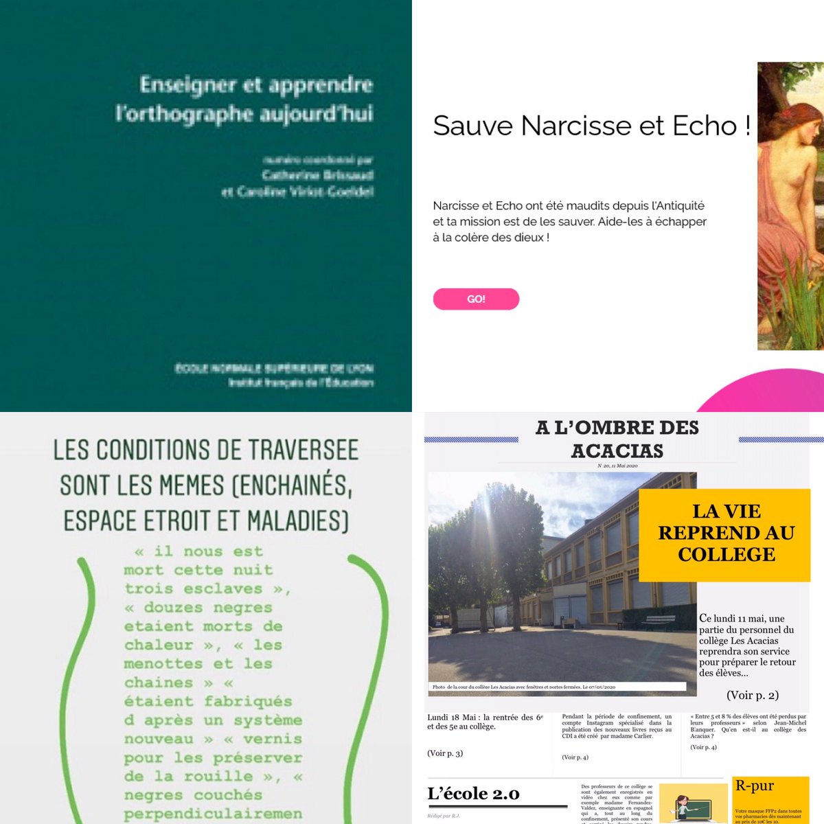 Enseigner l’orthographe en 2020, jouer avec les mythes, étudier une œuvre en une semaine, produire une Une d’après confinement, partager les expériences artistiques... : l’hebdo #lettres <a href="/cafepedagogique/">Le café pédagogique</a> à retrouver chaque lundi cafepedagogique.net/lexpresso/Page…