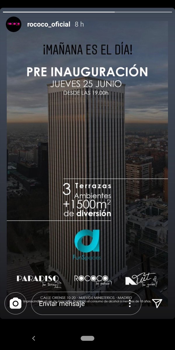 lamela14938197's tweet photo. @bpinedotex @pptetuan @MADRID discotecas que llevan molestando años a los vecinos,locales mal insonorizados, pero vosotros les dais la licencia de terraza...nuestras familias sin descansar. https://t.co/qrZktpUJWC