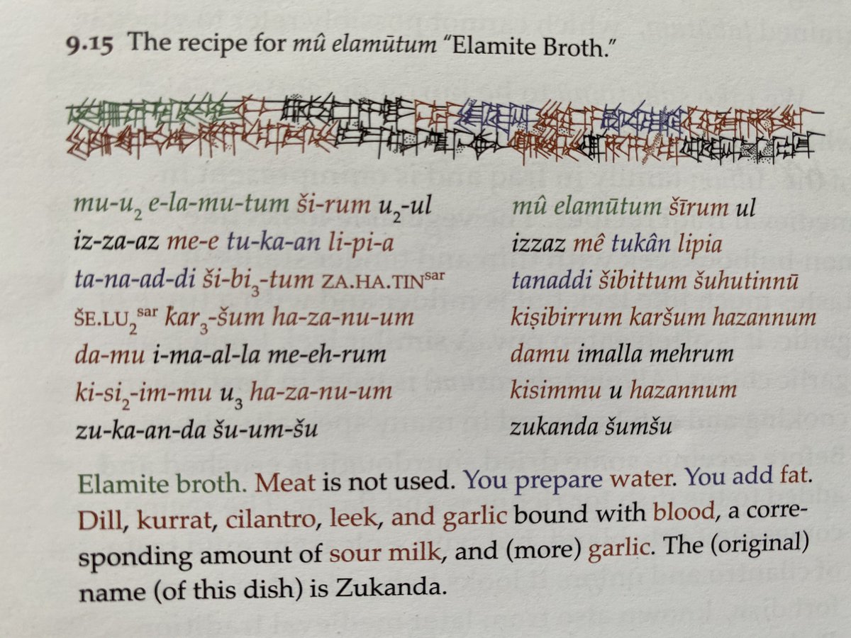 Elamite Broth. OK I cheated and used tomato sauce rather than sheep's blood. Peculiar but delicious thick flavoursome soup. 5/6