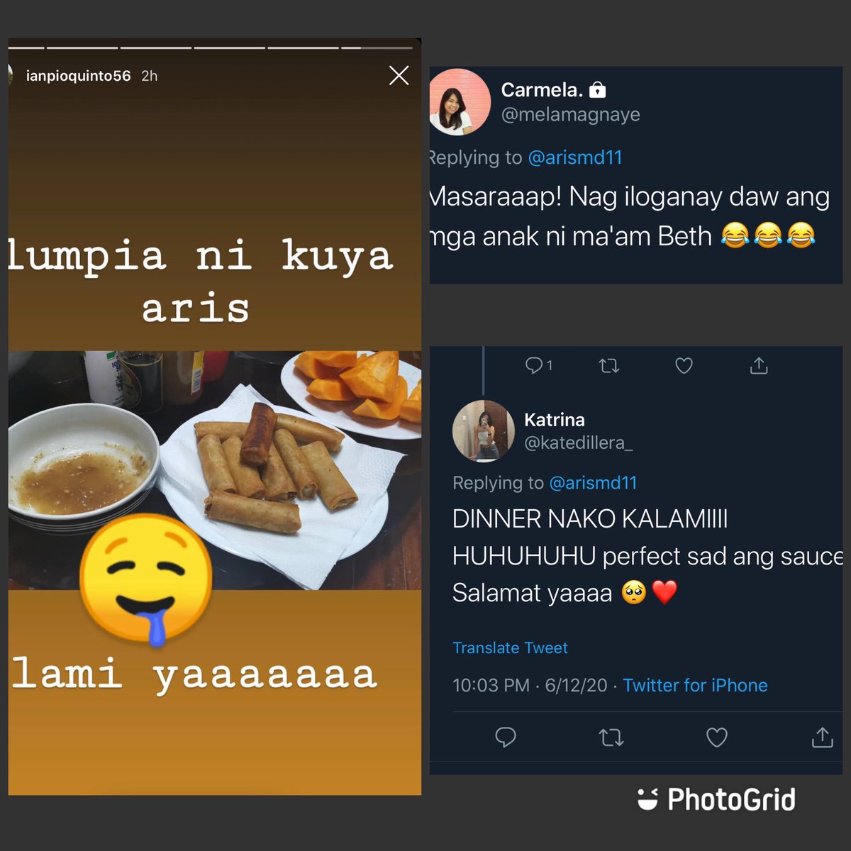 arismd11's tweet photo. HOW YOU LIKE THAT Lumpia?!
Will resume deliveries this tuesday guys! Order na kayo! ๐๐๐ป
#3inchesisenough https://t.co/zxLNo2RcJQ