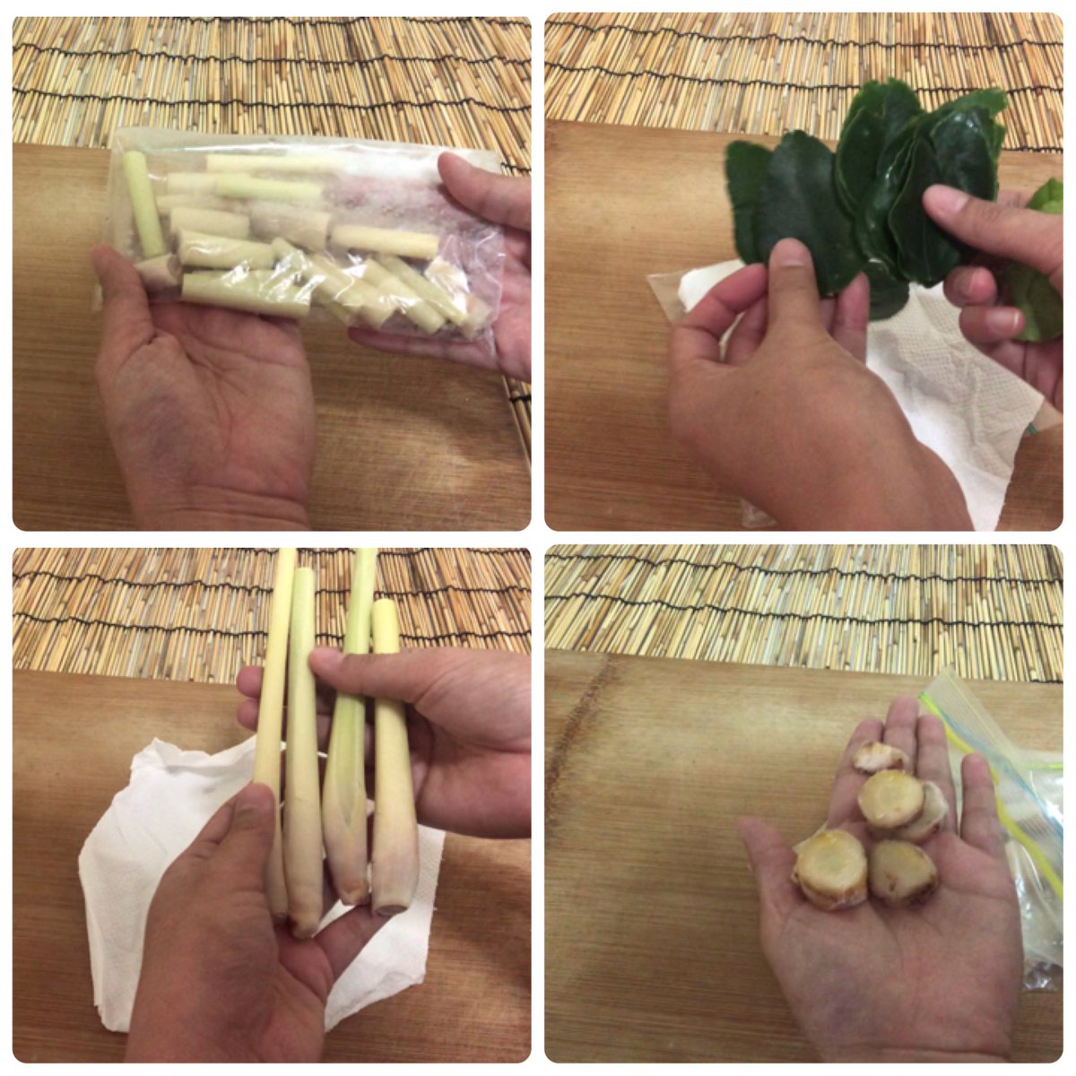 ThaichefF's tweet image. 🧑🏽‍🍳🧑🏼‍🍳 Kitchen Tips ! For Your Thai herbs Galangal •Lemongrass •Kaffir lime leaves |ThaiChef food 

✅ As you see good color and still have aroma and ready to use but can store up to a year

youtube.com/channel/UCekad…

#lemongrass #howtostore #howtostoreherbs #galangal #kaffirlime