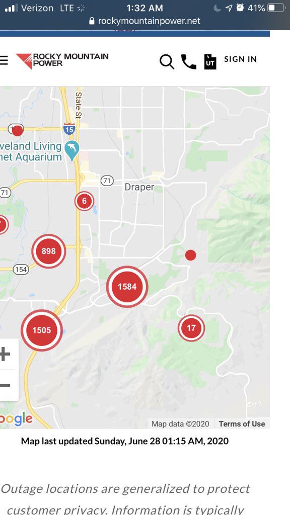 Utah Division Of Emergency Management Utah Dem On Twitter Multiple Power Outages Reported In Area Of Traversefire Info Via Rmp Utah Website
