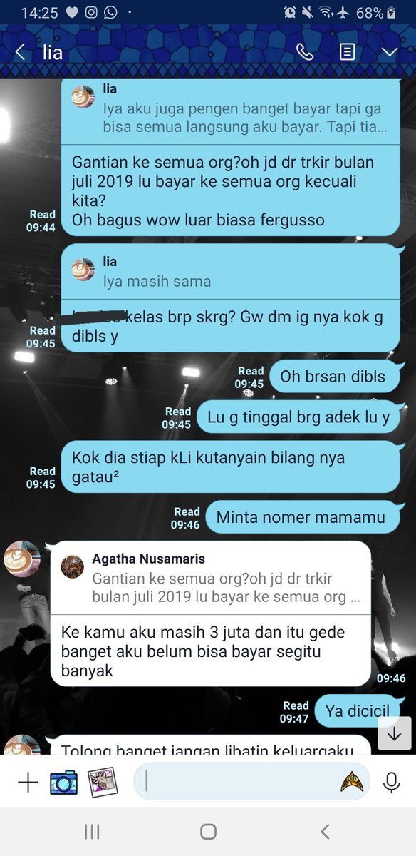 14. Td pagi stlh ak ancem mau up thread jam 1 dia muncul, still the same excuses. 3 jam muter² terus alasannya. takut kalo ud ak singgung kelg nya, kalo g gitu ga bakal muncul  #MadeliaRaniscam