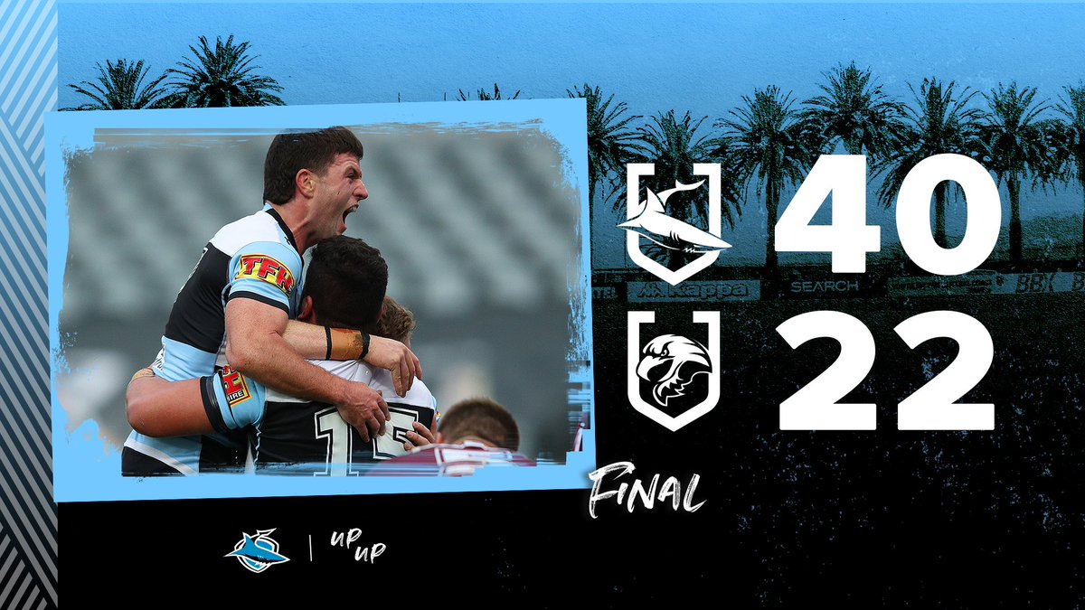 cronullasharks's tweet photo. HUGE WIN 🔥

#UpUp https://t.co/4QQm7E0Ljj