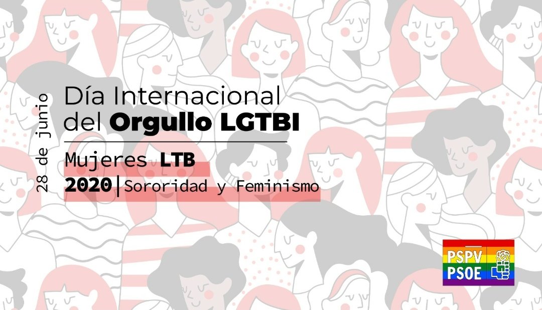 SocialistesVal's tweet photo. 🌈 Dia de l'Orgull LGTBI

📅 La @FELGTB ha nomenat el 2020 com l'any “Dones LBT, Feminisme i Sororitat”

✊🏻📢 Lluitem per conquistar els drets de 𝗱𝗼𝗻𝗲𝘀 𝗹𝗲𝘀𝗯𝗶𝗮𝗻𝗲𝘀, 𝘁𝗿𝗮𝗻𝘀 𝗶 𝗯𝗶𝘀𝗲𝘅𝘂𝗮𝗹𝘀

⚧♀  Per una societat inclusiva i sense fronteres

#MujeresLBTpsoe https://t.co/99KcQMNRAg