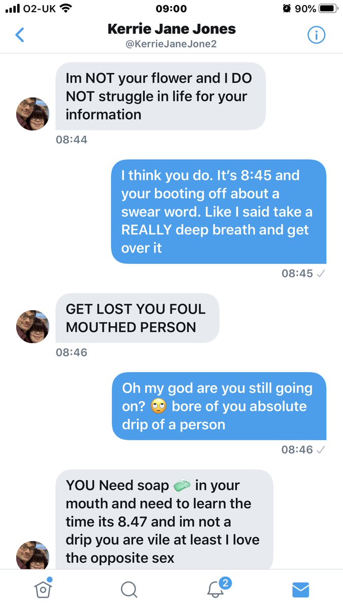 joecousins89's tweet photo. Pipes up in my DM’s about my language (swearing) then proceeds to be homophobic yet when I clap back runs off scared. @Twitter what you saying? It’s pride month not bash me month! #Homophobe #LGBTIssues #NotTodaySatan 🏳️🌈🏳️🌈🏳️🌈 https://t.co/7GRQhJFXEC
