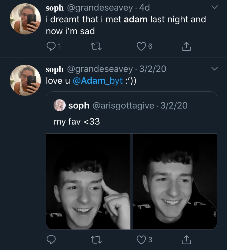 soph ( @arisgottagive ) loving adam; a thread