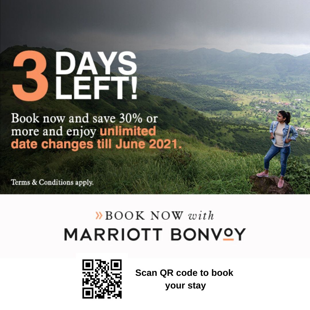 sheratonBLRSW's tweet photo. Only 3 days left to book your future staycation! Book now stay later and enjoy a splendid stay at our hotel with added benefits! Scan the QR code to book your stay with us!
#staycation #staycay #sheratongrandwhitefield #booknow #linkinbio #savenowstaylater #marriottbonvoy https://t.co/eCGUiohFTE