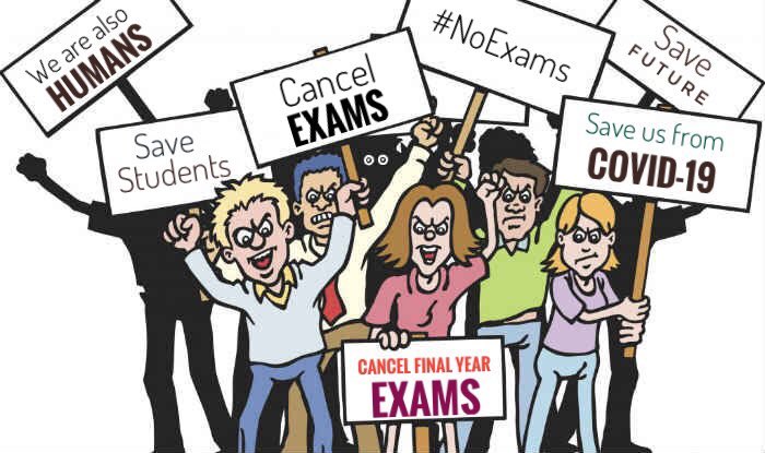 FinalStudents's tweet photo. Cancel all the final year exams. The exam time has already passed. If the exams are postponed, the students will suffer a lot. Those students who want good marks should be given the option to give the exam when the situation becomes normal.@narendramodi @DrRPNishank @ugc_india https://t.co/vwqItTeI1k
