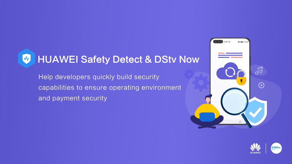 Huawei_devs's tweet image. 📺 DStv Now has integrated with Huawei Safety Detect. 

It protects app security when:

✔users play content
✔users register their device to allow playback
✔users download content to play offline 

Learn more here: bit.ly/37VNoTj 

#HWDevCase #HMSCore #HuaweiDevelopers