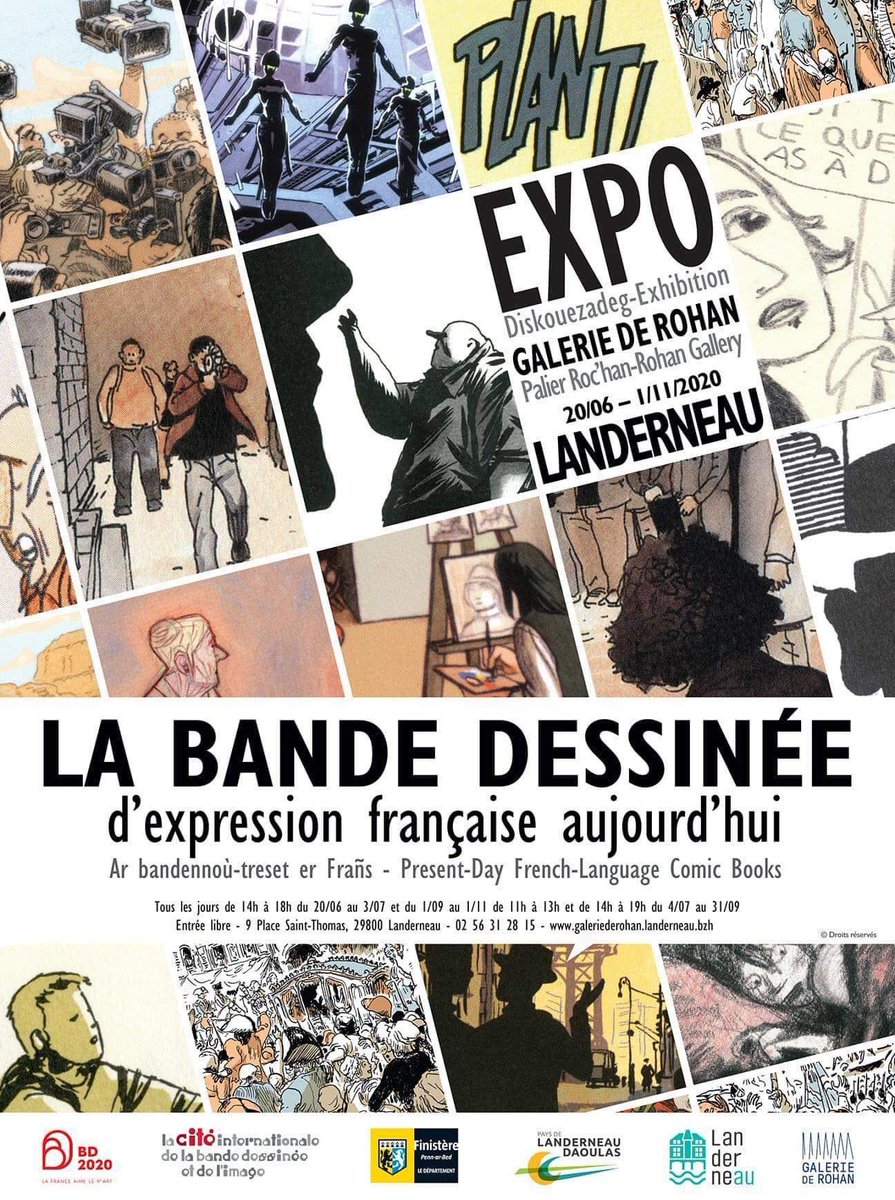 ma_pi888's tweet photo. « La bande dessinée aujourd’hui » #galeriederohan @landerneau 😍🤩@CiteBd #bd2020 #gogogo #thisisabout #bandedessinee et..... 👀#blueberry @NicolasDeCrecy #philippedupuy @joannsfar #druillet #blacksad #juanjoguarnido #chantalmontellier #davidb #blanchin #blutch #ericlambe +++ https://t.co/tmBdfBuapT