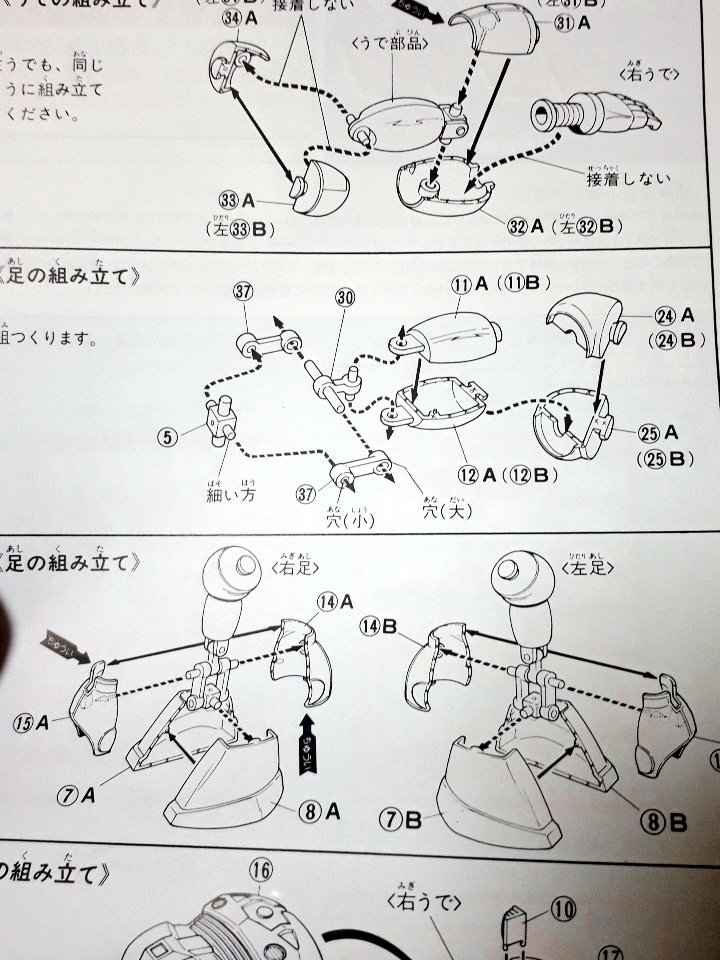 先攻:旧キット②
旧キットはマトリョーシカの様に挟み込み挟み込みで構成されていますので内側パーツから組んでいきます。
接着前にパーツを軽くヤスリがけすると合いがよくなります。
合わせ目には溶きパテを塗ります。面倒なようですが、これでゲート跡も少々のヒケも消せるので一石三鳥です。