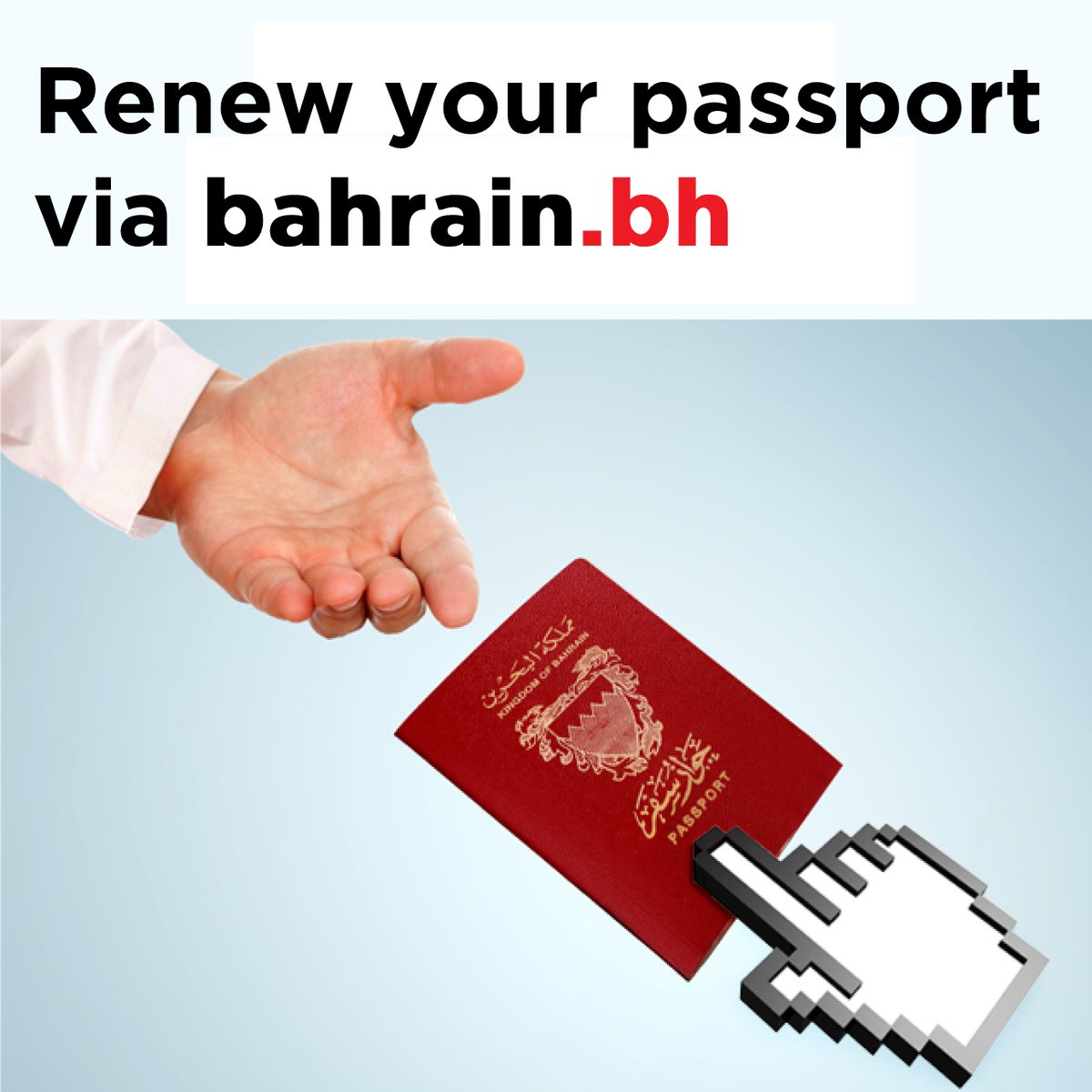 bahrainthisweek's tweet photo. Bahraini citizens can now renew their passports and check the status of renewal requests via the National Portal https://t.co/PpdcaLLVvJ.

@igabahrain

https://t.co/0hMdn9rCfo

#Bahrain #Online #BahrainthisWeek #Passport #Renewal #Bahraini #NPRA #iGA #eServices https://t.co/3RjVSNLPdT