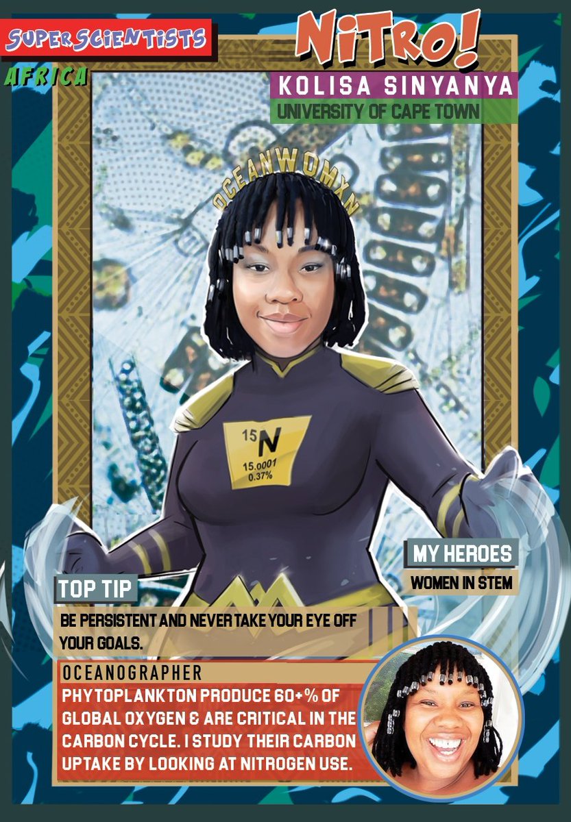#RepresentationMatters &amp; <a href="/SciSuperheroes/">SuperScientists</a> discovered that most kids don't know that black scientists exist! One of their superhero characters is based on my very life as a #WomenInSTEM. 

Meet Nitro- ocean black woman science superhero. Badass, fierce and here to change the world!