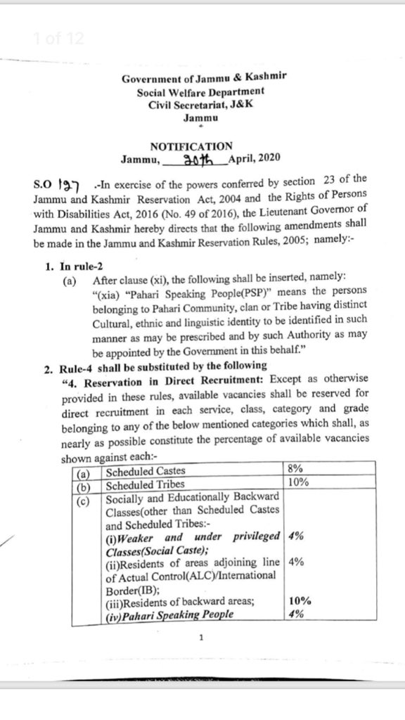 kunalboss13's tweet photo. @thakurss1 Sir Notification of Pahari speaking Quota has been advertised.
But still we the stake holders are deprived of that. 
When we will get the Benifit?
 @dcrajouri Please intervene.
File attached. https://t.co/BvqOMrfD7p