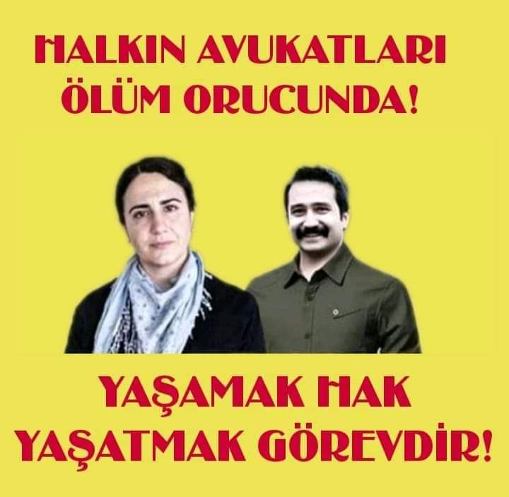 Halkın Avukatları #EbruTimtik, #AytaçÜnsal ölüm orucunda ve sağlık sorunları yaşıyorlar geç olmadan haklı ve meşru taleplerinin kabul edilmesi için seslerini duyuralım
Başlattığımız hashtag çalışmasına destek verelim #sesiduydirenişçileryaşasın
#SosyalistlerTakipleşiyor