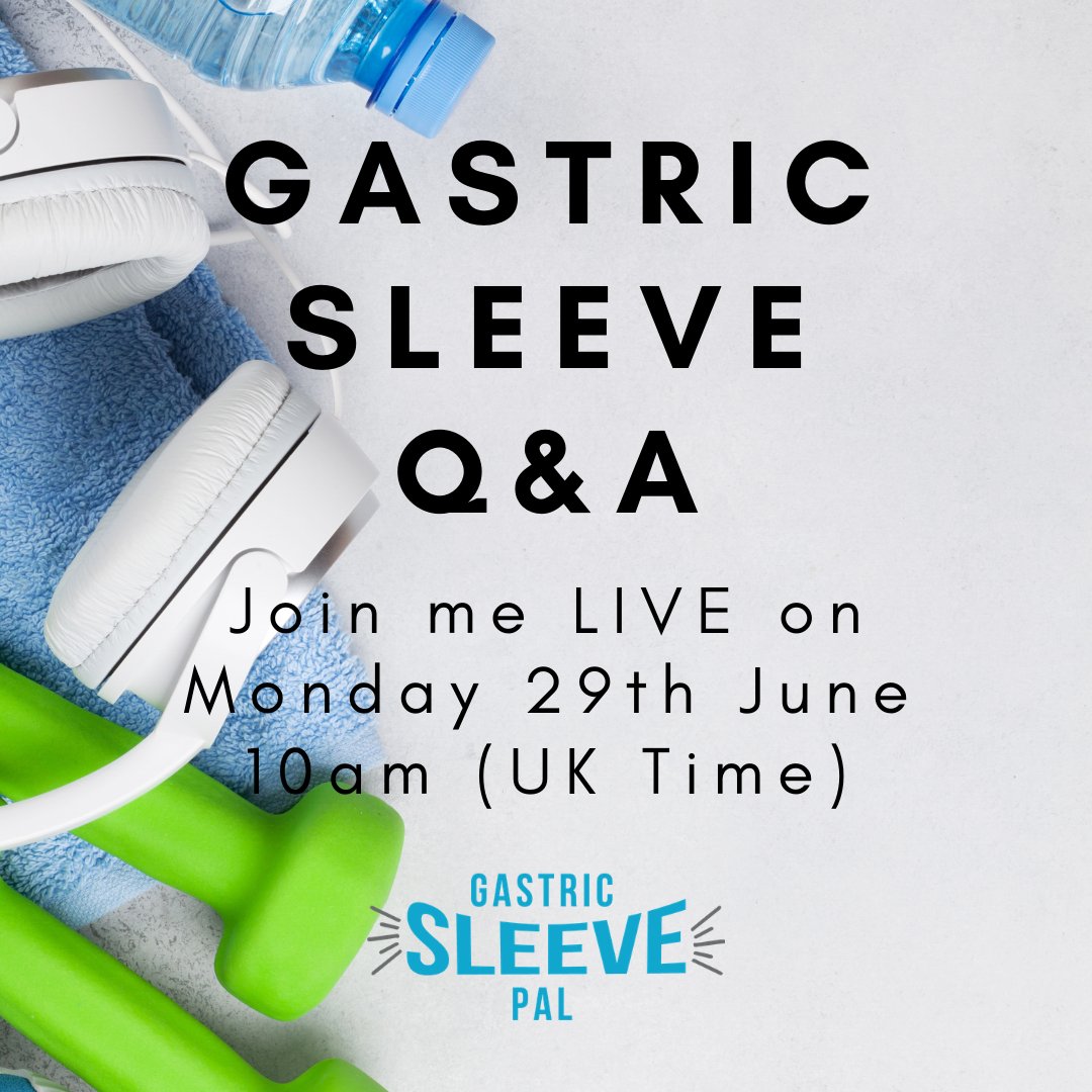 PalSleeve's tweet photo. Tomorrows Q &amp; A in our Gastric Sleeve support group will be slightly earlier than previously listed, Join me LIVE at 10am UK time were I will do my very best to answer any questions you have.
https://t.co/HylbgoeepG
.
#weightlosssurgery #wls #weightloss #weightlossjourney https://t.co/rEWbO7ho1Q