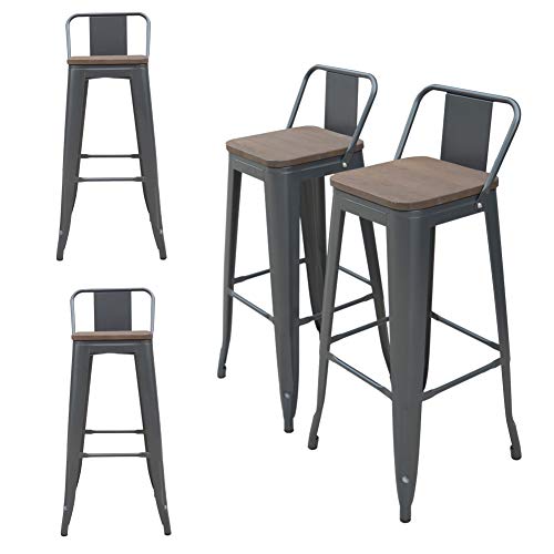JaymeBest3's tweet image. #lowstools #Back H JINHUI 30 Inch Metal Stools with Wood Seat/Top and Low Back, Set of 4 Modern Industrial Counter Height Indoor Outdoor Bar Stools, Gray dlvr.it/RZWb6b