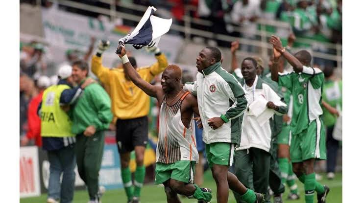 The Super Eagles were paired against Denmark for the knock-out tie and were overwhelming favourites but failed to continue their astonishing run as an abject performance saw them bow out as 4-1 losers. The defense line that had Taribo West was in shambles all through...
