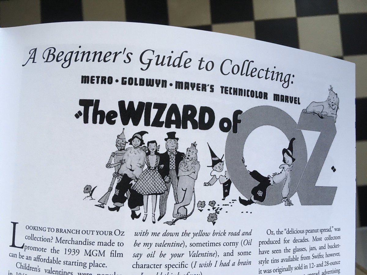 ... And if you’re off to become a collector of the wonderful Wizard of Oz, you might refer to this 3-part fully illustrated article by Club President Jane Albright on where to begin with M-G-M movie memorabilia: