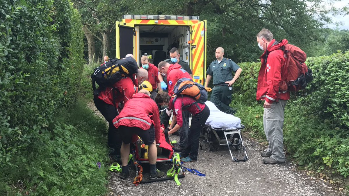 glossopmrt's tweet photo. Rescue Callout Saturday 27/6/20

Early Saturday morning the team were contacted by Northwest Ambulance Service, to assist them and Great Manchester Fire and Rescue Service with a 30 year old female in the Romiley,Stockport area, that had 
sustained a lower leg injury. https://t.co/ucnXiG2SwA