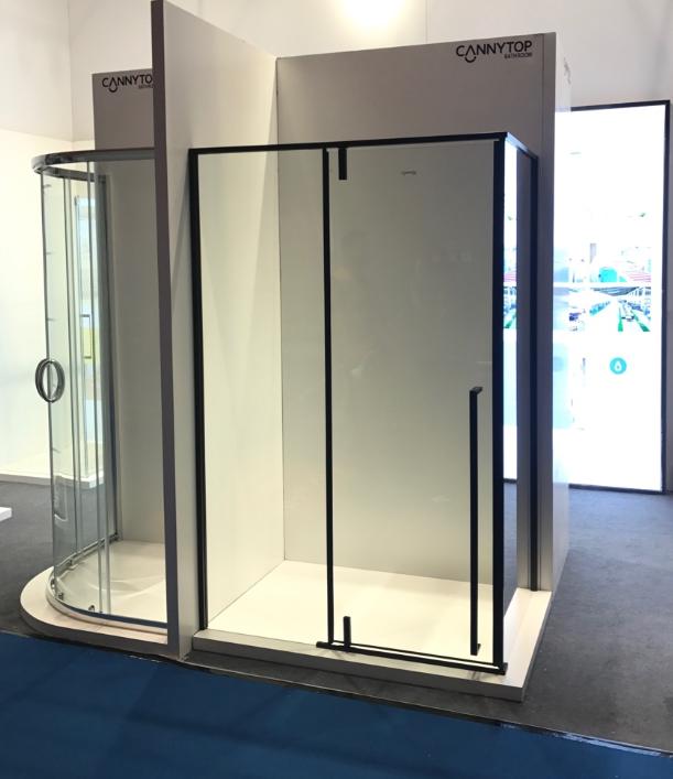 All frame #304 stainless steel, include top and bottom shaft, handle
8mm safety tempered glass, fixed panel of side with mirror effects
long handle creative downshift installation

Zhongshan cannytop #shower enclosure #shower screen #shower door #wetroom #sliding door