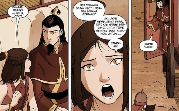 Disitu gue orangnya masih baik dan berwibawa, ga pengen2 amat kekuasaan, karena abang gue Iroh masih jadi putra mahkota (Calon Raja Api Selanjutnya), Ursa minta Ikem jangan disakitin. Gue turutin, dan gue kasih waktu Ursa sama Ikem tuk berpisah.. Sedih lurd..