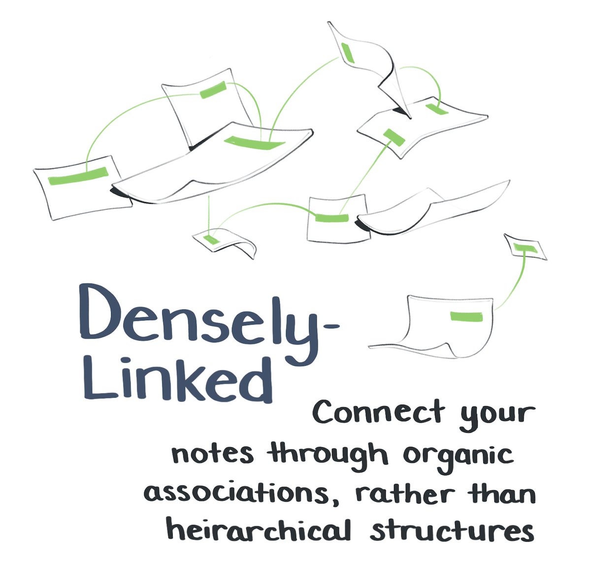 Mappletons's tweet image. In a true meta-note-nerd move, I illustrated summary notes on @andy_matuschak &apos;s Evergreen notes concept.

maggieappleton.com/evergreens

They&apos;re similar to the concept of Zettles, but Andy&apos;s horticultural metaphor made it click for me

As usual, I&apos;m just here for the metaphors 🌱