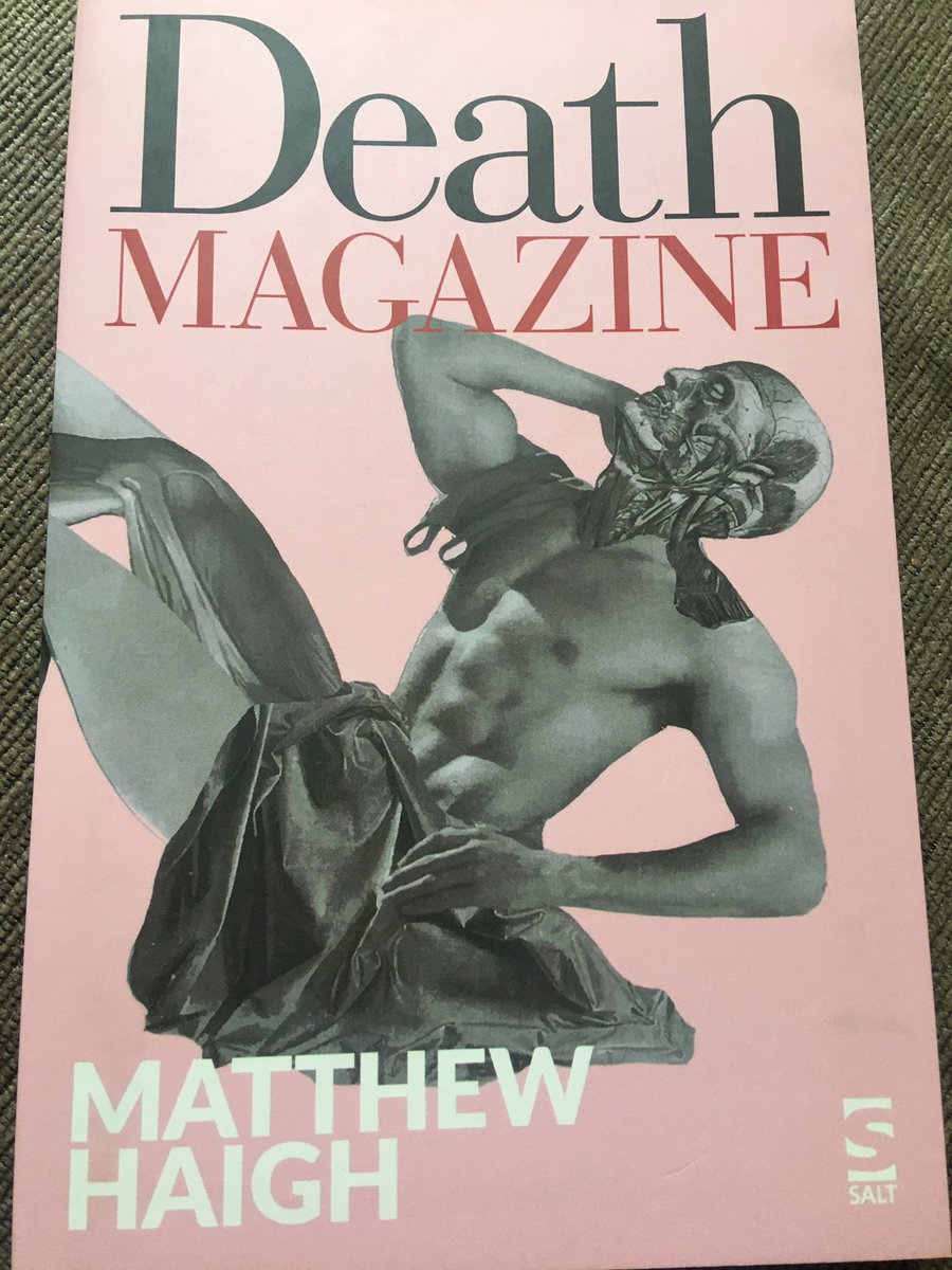 In Death Magazine  @MattHaighPoetry employs a Dadaist scalpel to excise from the corpse of our culture the addled brain, the empty heart. Here you’ll find masterfully crafted cut-up and sardonic lyricism.  @saltpublishing