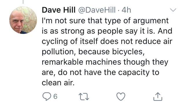 VictorSteps's tweet image. What the bloggers won’t tell you is that bicycles do not have the capacity to clean air!