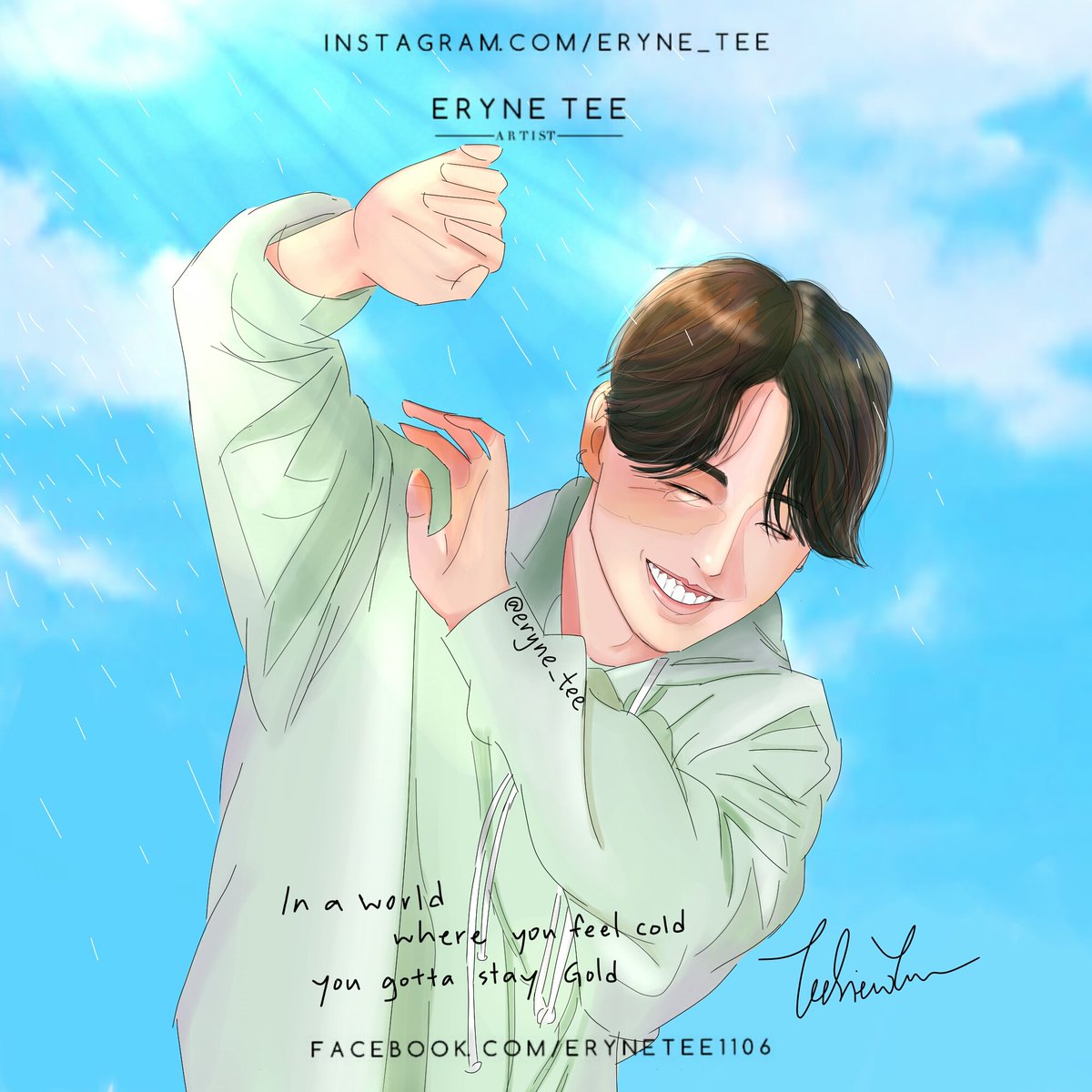 EryneTee's tweet photo. In a world where you feel cold, you gotta stay gold🌟 #StayGoldWithBTS #btsarmy #btsfanart #bts #JUNGKOOK 
@BTS_twt @bts_bighit @BTS_ARMY https://t.co/xfS9x7Ieys