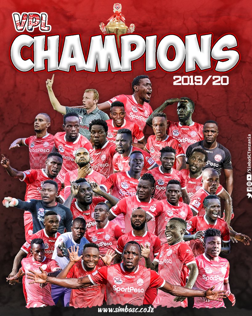 SimbaSCTanzania's tweet image. 🏆 Mabingwa wa Ligi Kuu ya Vodacom 2019/20 🏆 #VPL #NguvuMoja