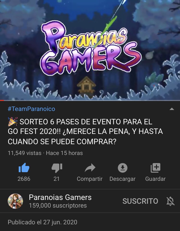 Rauligo94's tweet photo. @ParanoiasGamers No me gustan los sorteos de internet, pero por el Go fest y tu gran canal vale la pena! 👍👍👍 https://t.co/nC8uCrs1FL