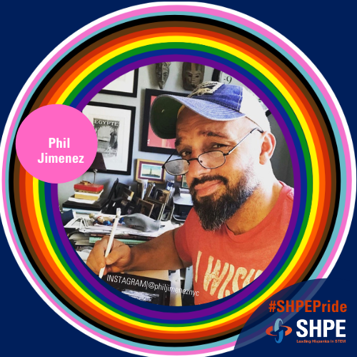 SHPE's tweet photo. Phil Jimenez, a comic book artist who was drawing for DC Comics in the early 90s, began a relationship with DC Comics writer Neal Pozner- who was living with AIDS until his death in 1994. In 1996, Jimenez drew the comic book mini-series Tempest as a tribute to Neal. #SHPEPride https://t.co/3dDsarGCJ2