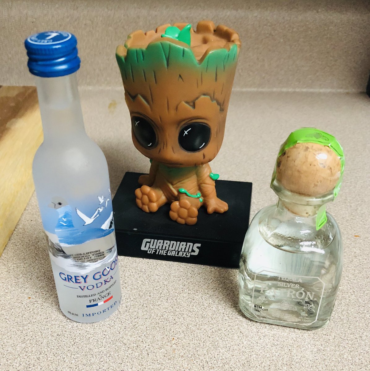rolga77's tweet photo. My mom say that we can have a mini party tonight ๐ #tinybottles #graygoose #tequilapatron https://t.co/b18PnwKdLB